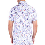 Knotted Anchor Short Sleeve Button Up Shirt // White (M)