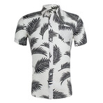 Leaves Button-Up // White + Black (M)