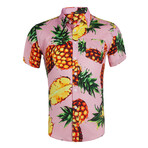 Pineapple Button-Up // Pink (XS)