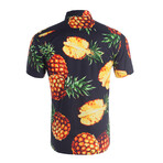 Pineapple Button-Up // Black (L)