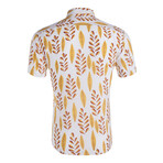 Leaves Button-Up // White + Yellow (XL)