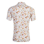 Floral Button-Up // White + Caramel (XS)