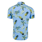 Pineapple Button-Up // Blue (XS)