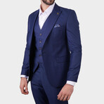 Justin 3-Piece Slim Fit Suit // Navy (Euro: 54)