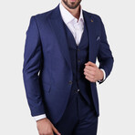Justin 3-Piece Slim Fit Suit // Navy (Euro: 50)
