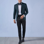Sequin 2-Piece Slim Fit Suit // Green (Euro: 50)