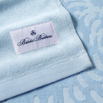 Jacquarded Logo Beach Towel // Blue