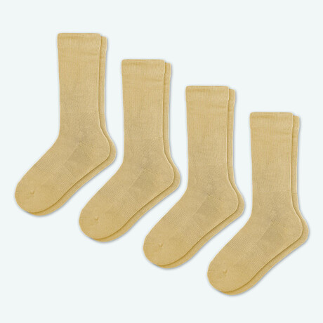 4 Pack Yellow All-Purpose Performance Sock // Yellow (Medium)