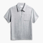 Men's Composite Merino Zip Polo // Pale Gray Heather (XS)