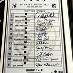 New York Yankees World Series 11x Autographed // Lineup Card Photograph + Framed // Limited Edition #9/26