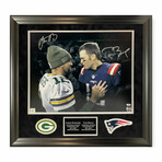Tom Brady & Aaron Rodgers // Autographed Photograph // Framed