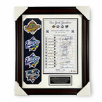 New York Yankees World Series 11x Autographed // Lineup Card Photograph + Framed // Limited Edition #9/26