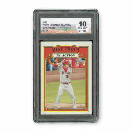 Mike Trout // 2021 Topps In Action // DGA 10 Gem Mint