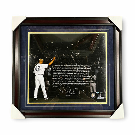 Mariano Rivera // New York Yankees // Signed Photograph + Story  Inscription + Framed