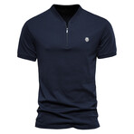 Zip-Up Polo // Navy (L)