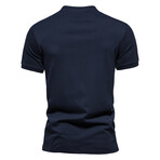 Zip-Up Polo // Navy (M)