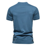 Zip-Up Polo // Blue (M)