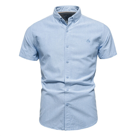Short Sleeve Button-Up // Blue (XS)