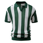 Striped Polo // Green (L)