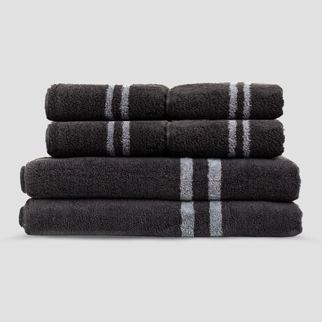 Smart Bath + Hand Towel Set // Charcoal Gray // 2 Bath Towels + 4 Hand Towels