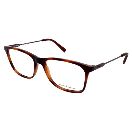 Men's SF2876 068 Square Optical Glasses // Tortoise  + Clear Demo Lenses