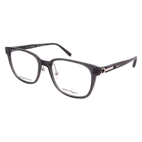 Men's SF2889A 057 Square Optical Glasses // Grey Translucent + Clear Demo Lenses
