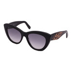 Women's SF1022S 001 Cat-Eye Sunglasses // Black + Dark Grey Gradient