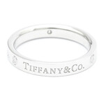 Tiffany & Co. // Platinum Flat Band Ring With Diamond // Ring Size: 5.5 // Store Display