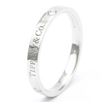Tiffany & Co. // Platinum Flat Band Diamond Ring // Ring Size: 10 // Store Display
