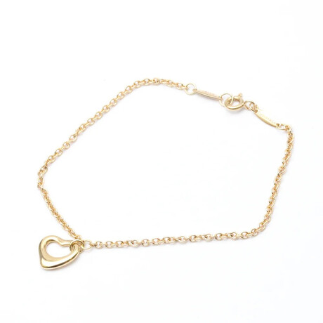 Tiffany & Co. // 18k Rose Gold Open Heart Charm Bracelet // 6.69" // Store Display