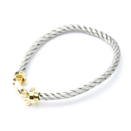 Fred // 18k Yellow Gold + Stainless Steel Force 10 Large Bracelet I // 6.69" // Store Display