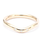 Tiffany & Co. // 18k Rose Gold Curved Band Diamond Ring // Ring Size: 4 // Store Display