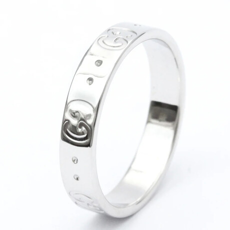 Gucci // 18k White Gold Icon Ring // Ring Size: 7 // Store Display