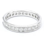 Cartier // 18k White Gold Full Eternity Diamond Ring // Ring Size: 5.25 // Store Display