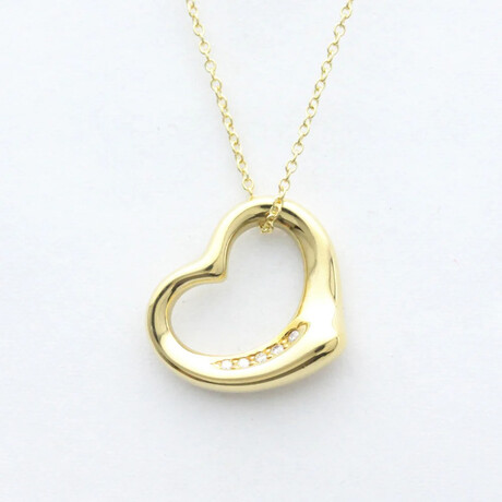 Tiffany & Co. // Elsa Peretti Open Heart Diamond Necklace // 16.14" // Store Display