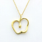 Tiffany & Co // 18k Yellow Gold Apple Necklace // 16.14" // Store Display