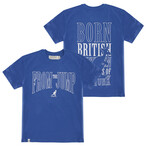 Born British Recycled Graphic Tee // Royal Blue (XL)