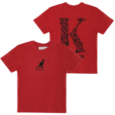 "K" Recycled Graphic Tee // Red (S)