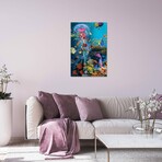 Electric Jellyfish At The Reef Print on Acrylic Glass // David Loblaw (16"W x 24"H x 0.25"D)