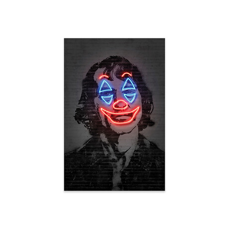 Joker Neon Print on Acrylic Glass // Octavian Mielu (16"W x 24"H x 0.25"D)