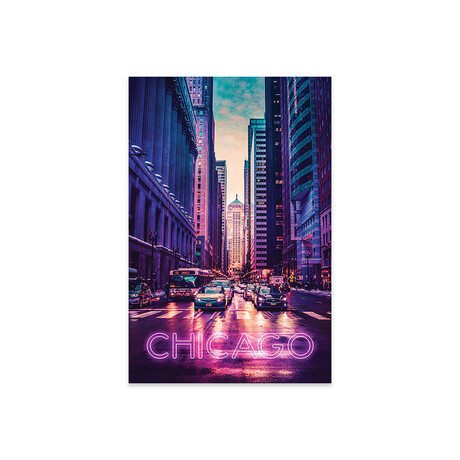 Chicago Print on Acrylic Glass // Donnie Art (16"W x 24"H x 0.25"D)