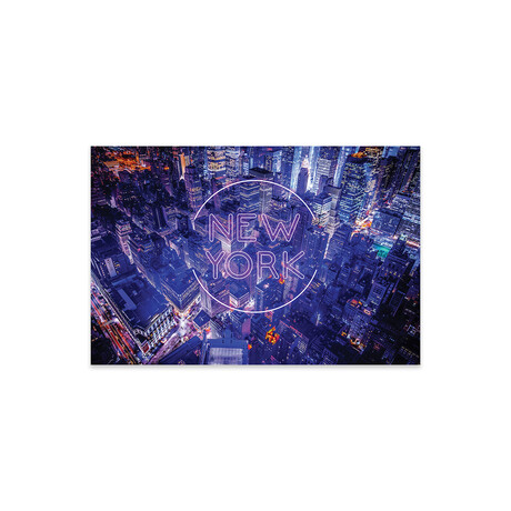New York // NightPrint on Acrylic Glass // Donnie Art (24"W x 16"H x 0.25"D)