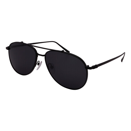 Men's SF201S 002 Aviator Sunglasses // Matte Black + Dark Grey