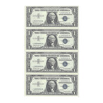 1957 B $ 1 Silver Certificate Pack With 4 Star Notes # 801 - 900