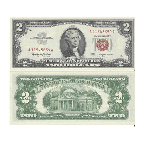 1963 $ 2 Legal Tender Gem CU Notes