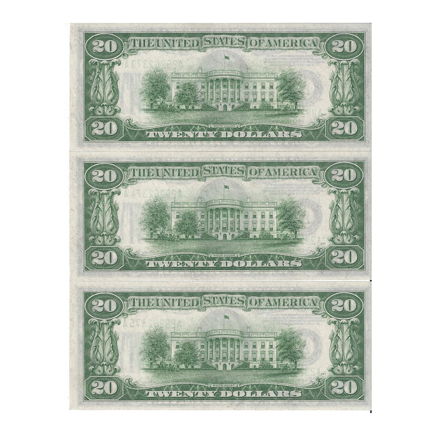 1934 $ 20 Federal Reserve 3 Consecutive # 373 375 Choice Currency 1934 $ 20 Federal Reserve 3 Consecutive # 373 375 Choice Currency