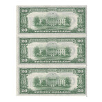 1934 $ 20 Federal Reserve 3 Consecutive # 373 - 375