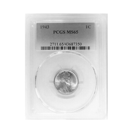 1943 P, D, And S Sets Of Steel Pennies Graded In PCGS 65