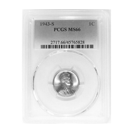 1943 P, D, And S Sets Of Steel Pennies Graded In PCGS 66