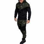 Color Block Tracksuit // Camouflage Green (M)